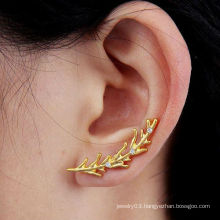 Fashion Gold Silver Wheat Design Rhinestone Ear Cuff Earrings Wholesale EC155